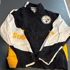 Mitchell & Ness Black and Yellow Steeler Throwback Raincoat